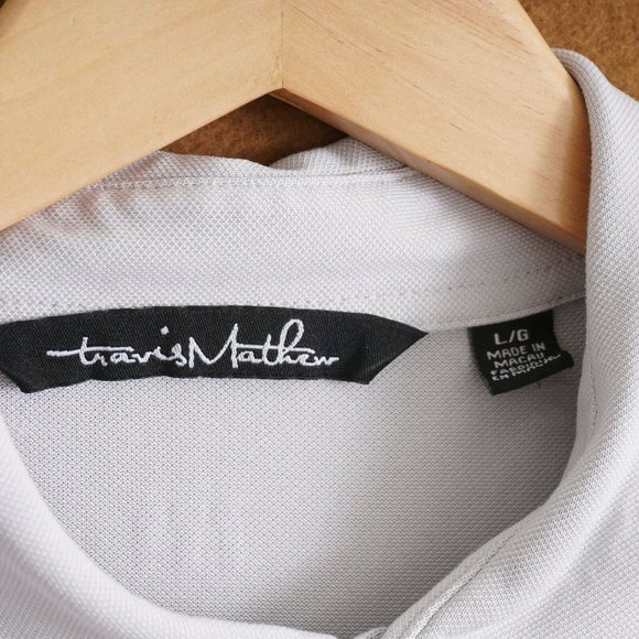 Travis Mathew Mens Shirt Polo Short Sleeve Gray Pu - Picture 6 of 6